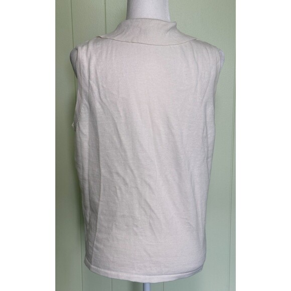 Mercer Studio Street Women's Ugly Christmas Sweater Vest Beaded Red Poinsettia L - Picture 3 of 5